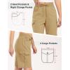 imageTBMPOY Womens 10quot Hiking Cargo Shorts Lightweight Quick Dry Bermuda Loose Outdoor Casual 5 Pockets for Summer Golf TravelKhaki