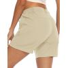 imageTBMPOY Womens 6quot Hiking Cargo Shorts Quick Dry with Pockets Work Golf Short Lightweight Outdoor Active Summer for Women6 Light Khaki