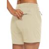 imageTBMPOY Womens 6quot Hiking Cargo Shorts Quick Dry with Pockets Work Golf Short Lightweight Outdoor Active Summer for Women6 Light Khaki