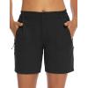 imageTBMPOY Womens 6quot Hiking Cargo Shorts Quick Dry with Pockets Work Golf Short Lightweight Outdoor Active Summer for Women6black