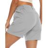 imageTBMPOY Womens 6quot Hiking Cargo Shorts Quick Dry with Pockets Work Golf Short Lightweight Outdoor Active Summer for Women6light Grey