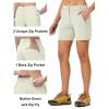 imageTBMPOY Womens 6quot Hiking Cargo Shorts Quick Dry with Pockets Work Golf Short Lightweight Outdoor Active Summer for Women6off White