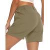 imageTBMPOY Womens 6quot Hiking Cargo Shorts Quick Dry with Pockets Work Golf Short Lightweight Outdoor Active Summer for Women6olive Green