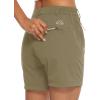 imageTBMPOY Womens 6quot Hiking Cargo Shorts Quick Dry with Pockets Work Golf Short Lightweight Outdoor Active Summer for Women6olive Green