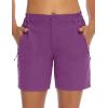 imageTBMPOY Womens 6quot Hiking Cargo Shorts Quick Dry with Pockets Work Golf Short Lightweight Outdoor Active Summer for Women6rose Purple