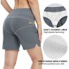 imageTBMPOY Womens Board Shorts 7quot High Waisted Swim Beach Quick Dry Shorts with Zipper Pockets Water Liner Bathing BottomStone Blue