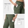 imageTBMPOY Womens Capri Pants Lightweight Quick Dry Hiking Cargo Pockets Casual Water Resistant Travel Cropped CottonArmy Green