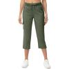 imageTBMPOY Womens Capri Pants Lightweight Quick Dry Hiking Cargo Pockets Casual Water Resistant Travel Cropped CottonArmy Green