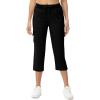 imageTBMPOY Womens Capri Pants Lightweight Quick Dry Hiking Cargo Pockets Casual Water Resistant Travel Cropped CottonBlack