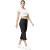 imageTBMPOY Womens Capri Pants Lightweight Quick Dry Hiking Cargo Pockets Casual Water Resistant Travel Cropped CottonBlack1