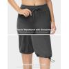 imageTBMPOY Womens Capri Pants Lightweight Quick Dry Hiking Cargo Pockets Casual Water Resistant Travel Cropped CottonDark Grey1