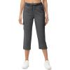 imageTBMPOY Womens Capri Pants Lightweight Quick Dry Hiking Cargo Pockets Casual Water Resistant Travel Cropped CottonDeep Gray