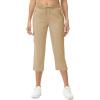 imageTBMPOY Womens Capri Pants Lightweight Quick Dry Hiking Cargo Pockets Casual Water Resistant Travel Cropped CottonKhaki