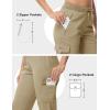 imageTBMPOY Womens Capri Pants Lightweight Quick Dry Hiking Cargo Pockets Casual Water Resistant Travel Cropped CottonLight Khaki