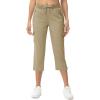 imageTBMPOY Womens Capri Pants Lightweight Quick Dry Hiking Cargo Pockets Casual Water Resistant Travel Cropped CottonLight Khaki