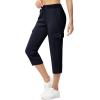 imageTBMPOY Womens Capri Pants Lightweight Quick Dry Hiking Cargo Pockets Casual Water Resistant Travel Cropped CottonNavy Blue