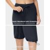 imageTBMPOY Womens Capri Pants Lightweight Quick Dry Hiking Cargo Pockets Casual Water Resistant Travel Cropped CottonNavy Blue1