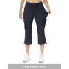 imageTBMPOY Womens Capri Pants Lightweight Quick Dry Hiking Cargo Pockets Casual Water Resistant Travel Cropped CottonNavy Blue1