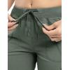 imageTBMPOY Womens Cargo Capris Lightweight Hiking Pants 6 Pockets Quick Dry Casual Outdoor Trip Loose Shorts Cropped CottonArmy Green