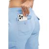 imageTBMPOY Womens Cargo Capris Lightweight Hiking Pants 6 Pockets Quick Dry Casual Outdoor Trip Loose Shorts Cropped CottonBaby Blue