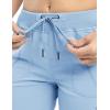 imageTBMPOY Womens Cargo Capris Lightweight Hiking Pants 6 Pockets Quick Dry Casual Outdoor Trip Loose Shorts Cropped CottonBaby Blue