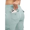 imageTBMPOY Womens Cargo Capris Lightweight Hiking Pants 6 Pockets Quick Dry Casual Outdoor Trip Loose Shorts Cropped CottonBlue