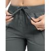 imageTBMPOY Womens Cargo Capris Lightweight Hiking Pants 6 Pockets Quick Dry Casual Outdoor Trip Loose Shorts Cropped CottonDark Grey