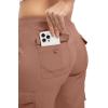 imageTBMPOY Womens Cargo Capris Lightweight Hiking Pants 6 Pockets Quick Dry Casual Outdoor Trip Loose Shorts Cropped CottonGrayish Purplered