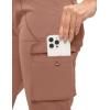 imageTBMPOY Womens Cargo Capris Lightweight Hiking Pants 6 Pockets Quick Dry Casual Outdoor Trip Loose Shorts Cropped CottonGrayish Purplered