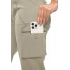 imageTBMPOY Womens Cargo Capris Lightweight Hiking Pants 6 Pockets Quick Dry Casual Outdoor Trip Loose Shorts Cropped CottonGrey Khaki