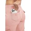 imageTBMPOY Womens Cargo Capris Lightweight Hiking Pants 6 Pockets Quick Dry Casual Outdoor Trip Loose Shorts Cropped CottonPink
