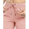 imageTBMPOY Womens Cargo Capris Lightweight Hiking Pants 6 Pockets Quick Dry Casual Outdoor Trip Loose Shorts Cropped CottonPink