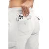 imageTBMPOY Womens Cargo Capris Lightweight Hiking Pants 6 Pockets Quick Dry Casual Outdoor Trip Loose Shorts Cropped CottonWhite