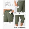 imageTBMPOY Womens Cargo Capris with Pockets Lightweight Hiking Capris Pants Quick Dry Casual Cropped Pants Summer Trip CottonStyle 2army Green