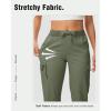 imageTBMPOY Womens Cargo Capris with Pockets Lightweight Hiking Capris Pants Quick Dry Casual Cropped Pants Summer Trip CottonStyle 2army Green