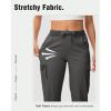 imageTBMPOY Womens Cargo Capris with Pockets Lightweight Hiking Capris Pants Quick Dry Casual Cropped Pants Summer Trip CottonStyle 2dark Grey
