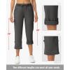 imageTBMPOY Womens Cargo Capris with Pockets Lightweight Hiking Capris Pants Quick Dry Casual Cropped Pants Summer Trip CottonStyle 2dark Grey
