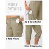 imageTBMPOY Womens Cargo Capris with Pockets Lightweight Hiking Capris Pants Quick Dry Casual Cropped Pants Summer Trip CottonStyle 2grey Khaki