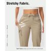 imageTBMPOY Womens Cargo Capris with Pockets Lightweight Hiking Capris Pants Quick Dry Casual Cropped Pants Summer Trip CottonStyle 2khaki