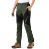 imageTBMPOY Womens Hiking Cargo Pants Outdoor Waterproof Windproof Softshell Fleece Snow Pants5green