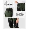 imageTBMPOY Womens Hiking Cargo Pants Outdoor Waterproof Windproof Softshell Fleece Snow Pants5green