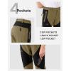 imageTBMPOY Womens Hiking Cargo Pants Outdoor Waterproof Windproof Softshell Fleece Snow Pants7khaki