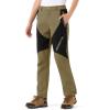 imageTBMPOY Womens Hiking Cargo Pants Outdoor Waterproof Windproof Softshell Fleece Snow Pants7khaki