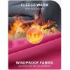 imageTBMPOY Womens Hiking Cargo Pants Outdoor Waterproof Windproof Softshell Fleece Snow Pants8rose