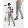 imageTBMPOY Womens Hiking Cargo Pants Outdoor Waterproof Windproof Softshell Fleece Snow PantsLight Grey