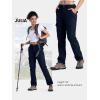 imageTBMPOY Womens Hiking Cargo Pants Outdoor Waterproof Windproof Softshell Fleece Snow PantsNavy