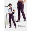 imageTBMPOY Womens Hiking Cargo Pants Outdoor Waterproof Windproof Softshell Fleece Snow PantsPurple