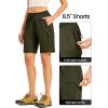 imageTBMPOY Womens Hiking Cargo Shorts 85quot Lightweight QuickDry Water Resistant Athletic Shorts with Zipper PocketsArmy Green