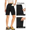 imageTBMPOY Womens Hiking Cargo Shorts 85quot Lightweight QuickDry Water Resistant Athletic Shorts with Zipper PocketsBlack
