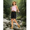 imageTBMPOY Womens Hiking Cargo Shorts 85quot Lightweight QuickDry Water Resistant Athletic Shorts with Zipper PocketsBlack